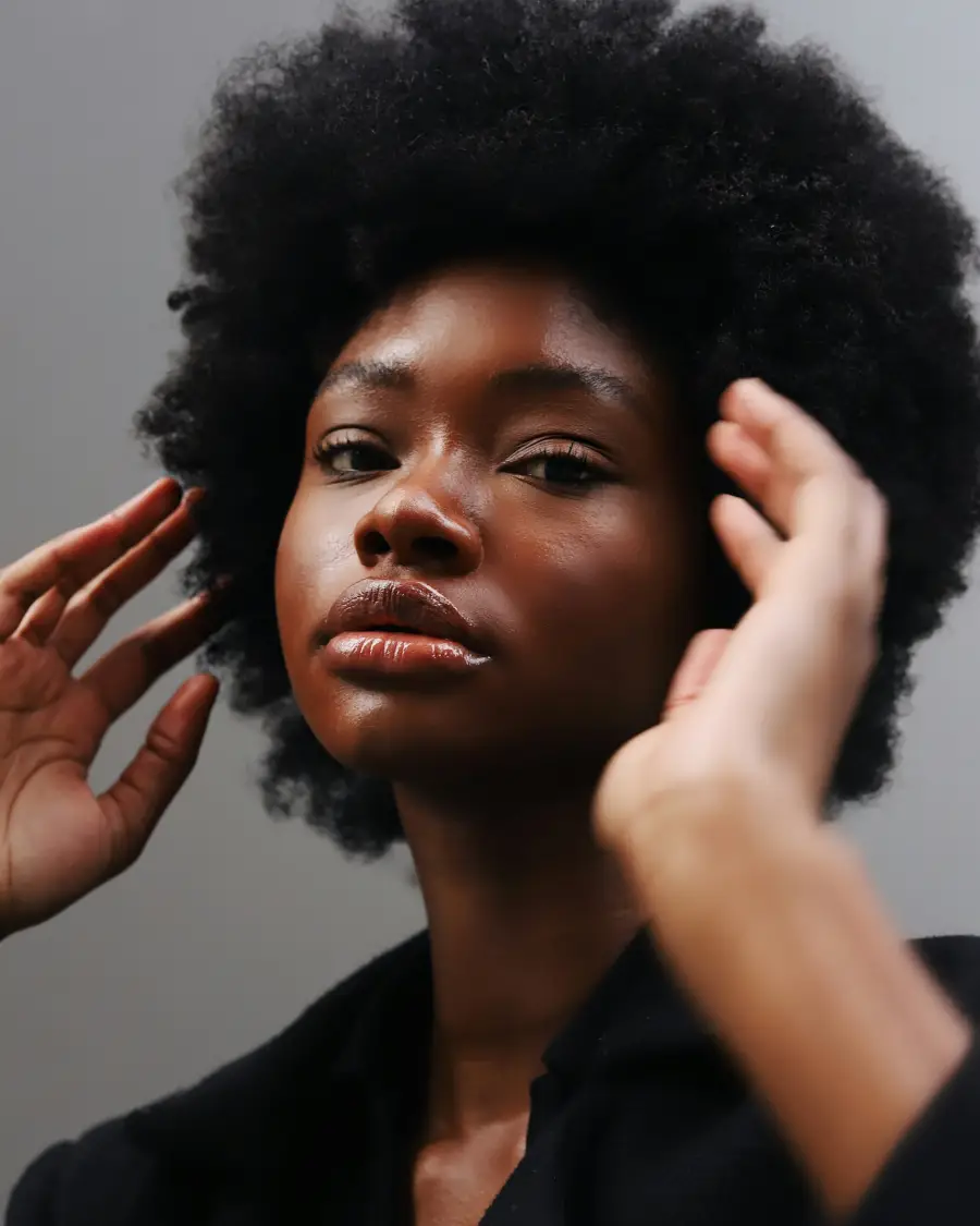 A portrait of glowing skin