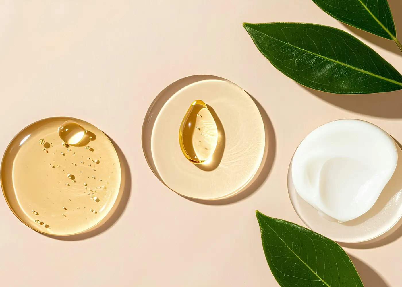 Skincare textures and ingredients